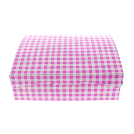 Caja Pasteleria Carton 20,4x15,8x6cm 1kg Rosa (20 Uds)