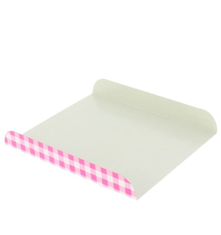 Bandeja de Carton Rosa para Gofres 15x13cm (100 Uds) Bandeja de Carton Rosa para Gofres 15x13cm (100 Uds)