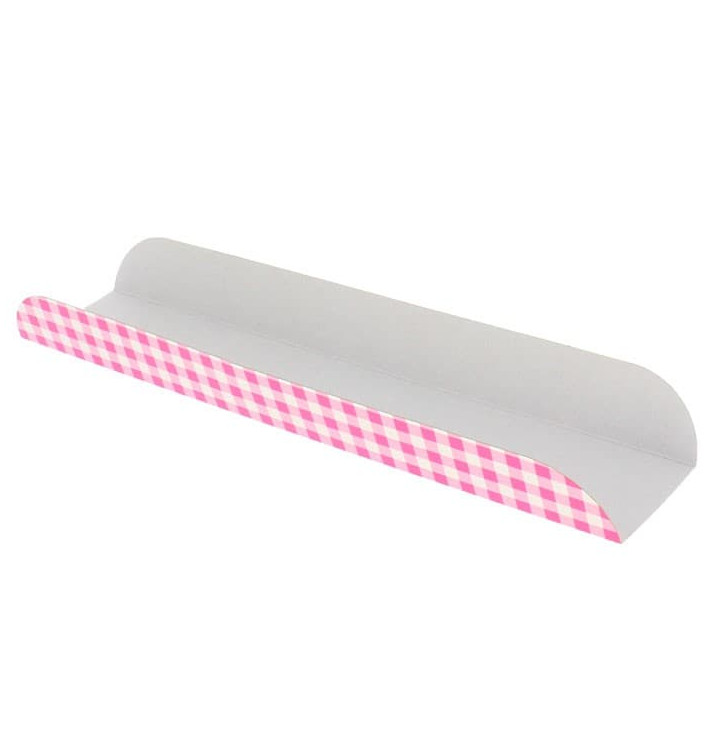 Bandeja Carton Abierta 30x6,1x3,2cm.Rosa (100 Uds) Bandeja Carton Abierta 30x6,1x3,2cm.Rosa (100 Uds)