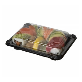 Envase para Sushi PLA Negro 13,0X18,0 cm (600 Uds)