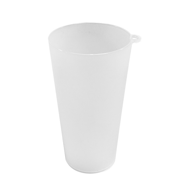 Vaso Reutilizable con Argolla PP Translúcido 400ml (14 Uds) Vaso Reutilizable con Argolla PP Translúcido 400ml (14 Uds)