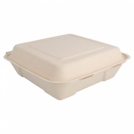 Envase MenuBox Caña Azúcar 225x225x75mm (50 Uds)
