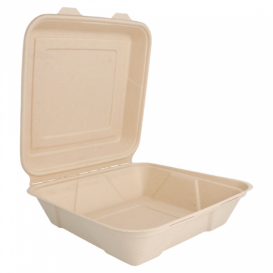 Envase MenuBox Caña Azúcar 225x225x75mm (50 Uds)