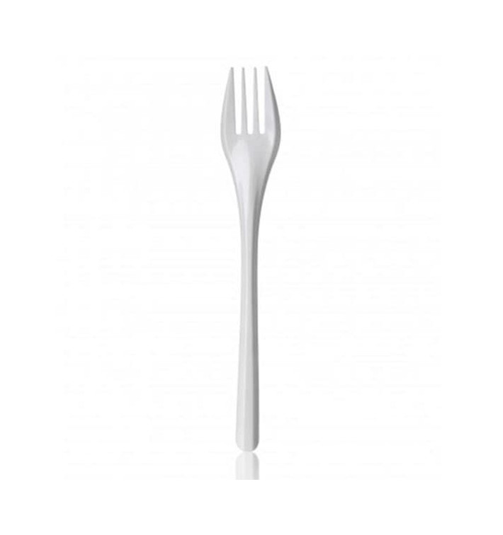 Tenedor de Plastico PS Blanco 165mm 