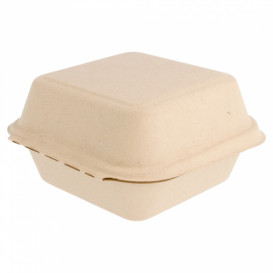 Envase Hamburguesa Caña de Azúcar 152x152x84mm (50 Uds)