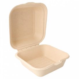 Envase Hamburguesa Caña de Azúcar 152x152x84mm (50 Uds)