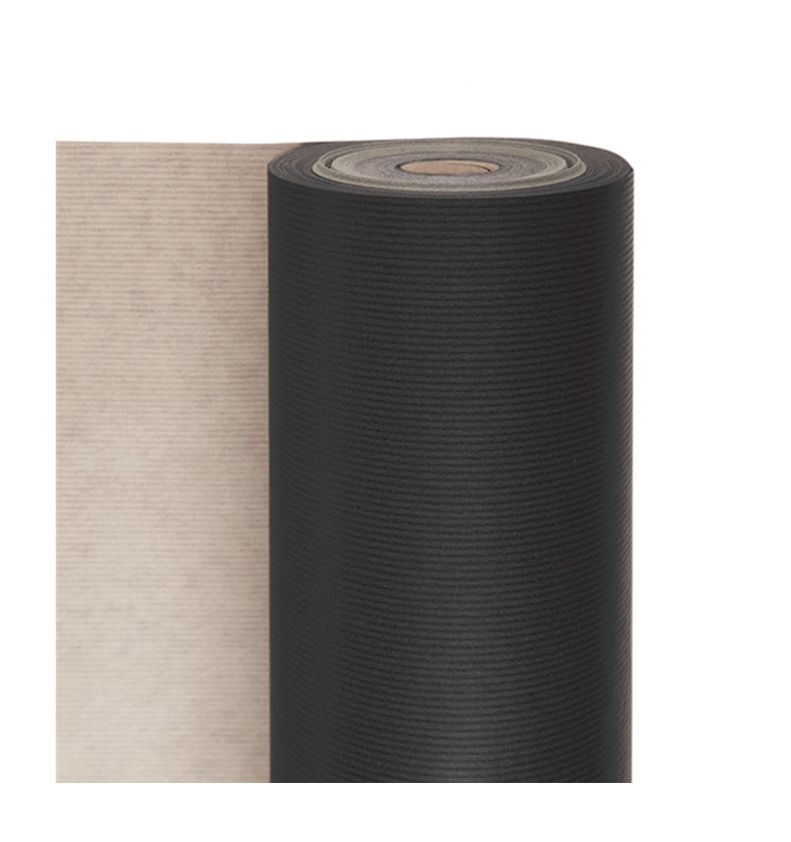 Rollo de Papel para Regalo Kraft Negro 100 m (1 Ud) Rollo de Papel para Regalo Kraft Negro 100 m (1 Ud)