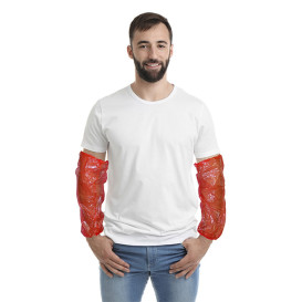 Manguitos en Polietileno 18x44cm G80 Rojo (2000 Uds)