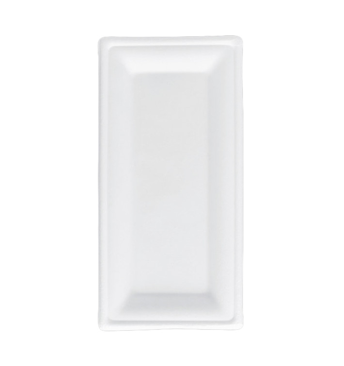 Bandeja Caña de Azucar Bagazo Blanco 25,5x12,7 cm (50 Uds) Bandeja Caña de Azucar Bagazo Blanco 25,5x12,7 cm (50 Uds)