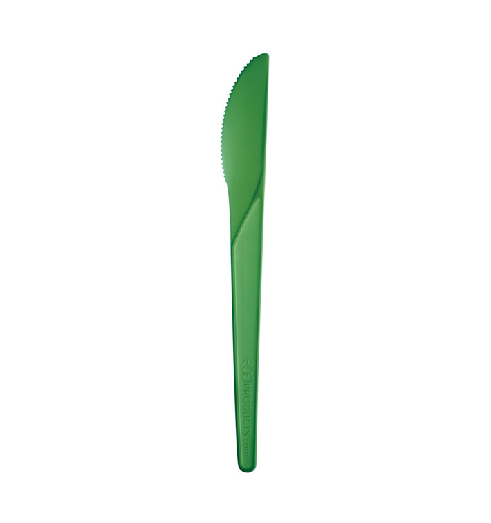 Cuchillo Compostable CPLA Verde 17,2 cm (50 Uds) Cuchillo Compostable CPLA Verde 17,2 cm (50 Uds)