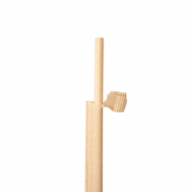 Pajita Recta de Papel Natural Enfundada en Kraft Ø6mm 21cm (250 Uds)
