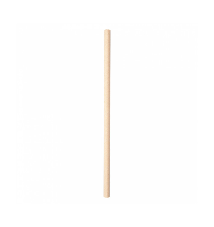 Pajita Recta de Papel Kraft Granizado Ø8mm 21cm (250 Uds) Pajita Recta de Papel Kraft Granizado Ø8mm 21cm (250 Uds)