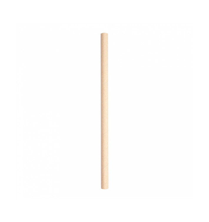 Pajita Recta de Papel Kraft Granizado Ø10mm 21cm (50 Uds) Pajita Recta de Papel Kraft Granizado Ø10mm 21cm (50 Uds)