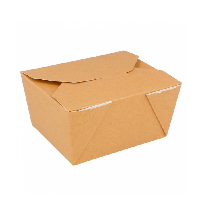 Caja Carton Americana Natural 113x90x64mm 600ml (50 Uds) 