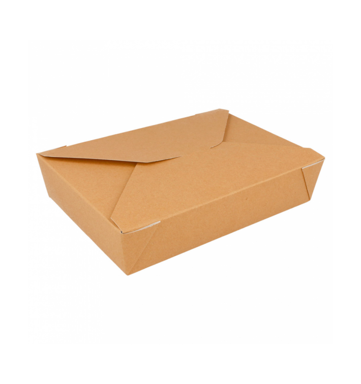 Caja Carton Americana Natural 197x140x46mm 1500ml (50 Uds) 