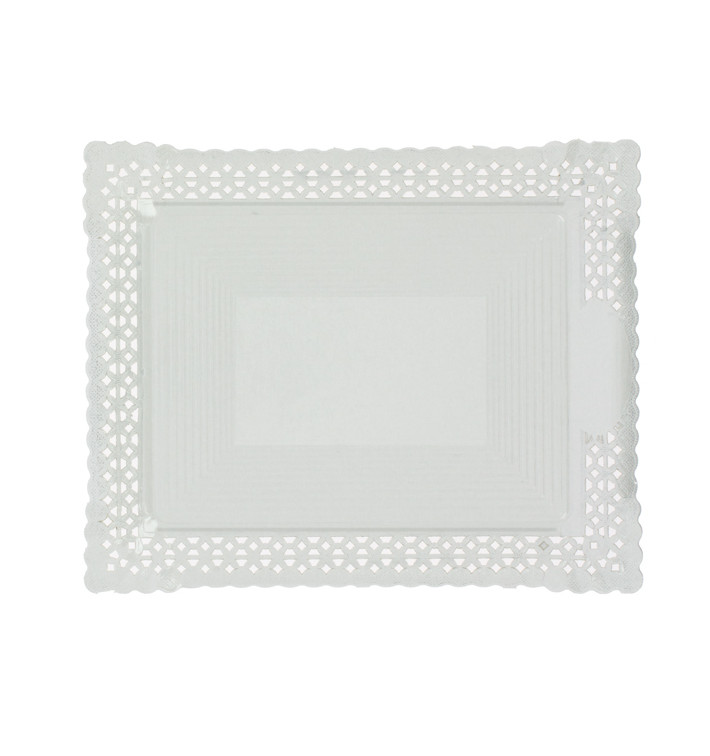 Bandeja de Carton Blonda Blanca 18x25 cm (50 Uds) Bandeja de Carton Blonda Blanca 18x25 cm (50 Uds)