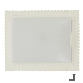 Bandeja de Carton Blonda Blanca 22x27 cm (50 Uds)