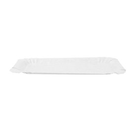 Bandeja de Carton Rectangular Blanca 16x22 cm (100 Uds)
