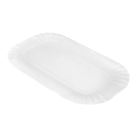 Bandeja de Carton Rectangular Blanca 9x15 cm (100 Uds)