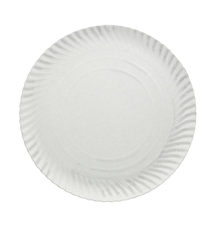 Plato de Carton Redondo Blanco 140 mm (100 Uds) Plato de Carton Redondo Blanco 140 mm (100 Uds)