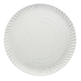 Plato de Carton Redondo Blanco 210mm (100 Uds)