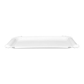 Bandeja de Carton Rectangular Blanca 18x24 cm (100 Uds)