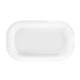 Bandeja de Carton Rectangular Blanca 9x15 cm (100 Uds)