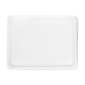Bandeja de Carton Rectangular Blanca 28x36 cm (100 Uds)