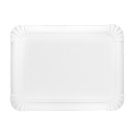 Bandeja de Carton Rectangular Blanca 18x24 cm (100 Uds)
