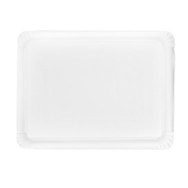 Bandeja de Carton Rectangular Blanca 34x42 cm (50 Uds)