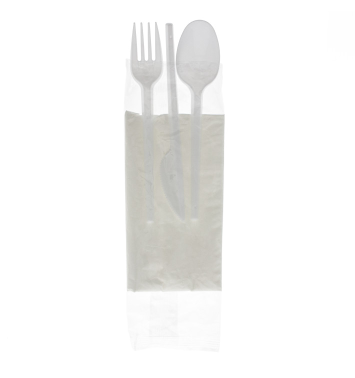 Set Cubiertos Tenedor, Cuchara, Cuchillo y Servilleta (25 Uds) Set Cubiertos Tenedor, Cuchara, Cuchillo y Servilleta (25 Uds)