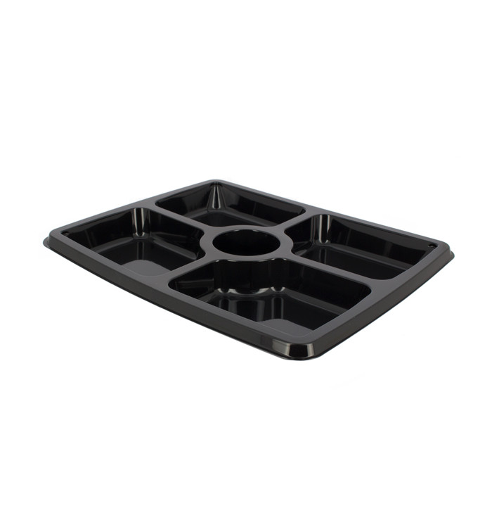 Bandeja Plastico 5C Rectangular Negro 316x265x30mm (25 Uds) Bandeja Plastico 5C Rectangular Negro 316x265x30mm (25 Uds)