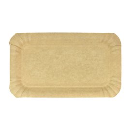 Bandeja de Carton Rectangular Kraft 10x16 cm (100 Uds)