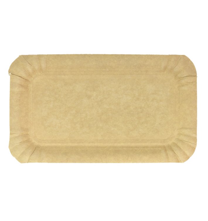 Bandeja de Carton Rectangular Kraft 10x16 cm (100 Uds)