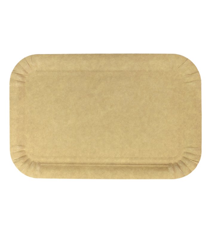 Bandeja de Carton Rectangular Kraft 12x19 cm (100 Uds)