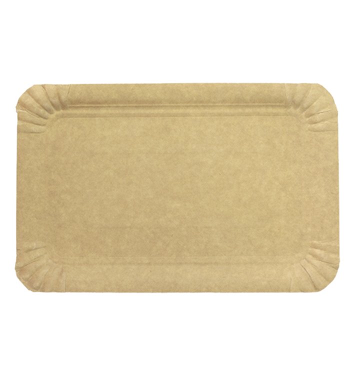 Bandeja de Carton Rectangular Kraft 14x21 cm (100 Uds)