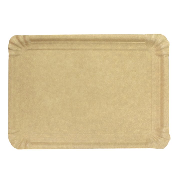 Bandeja de Carton Rectangular Kraft 16x22 cm (100 Uds)