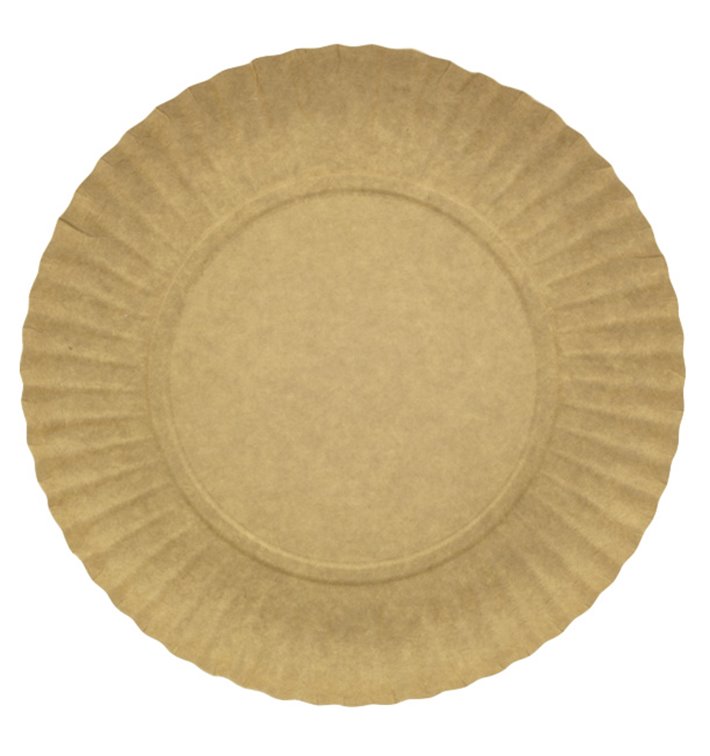 Plato de Carton Redondo Kraft 180 mm (100 Uds) Plato de Carton Redondo Kraft 180 mm (100 Uds)