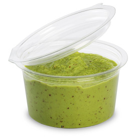 Tarrina Redonda Bisagra APET Transparente 80ml Ø70mm (50 Uds)