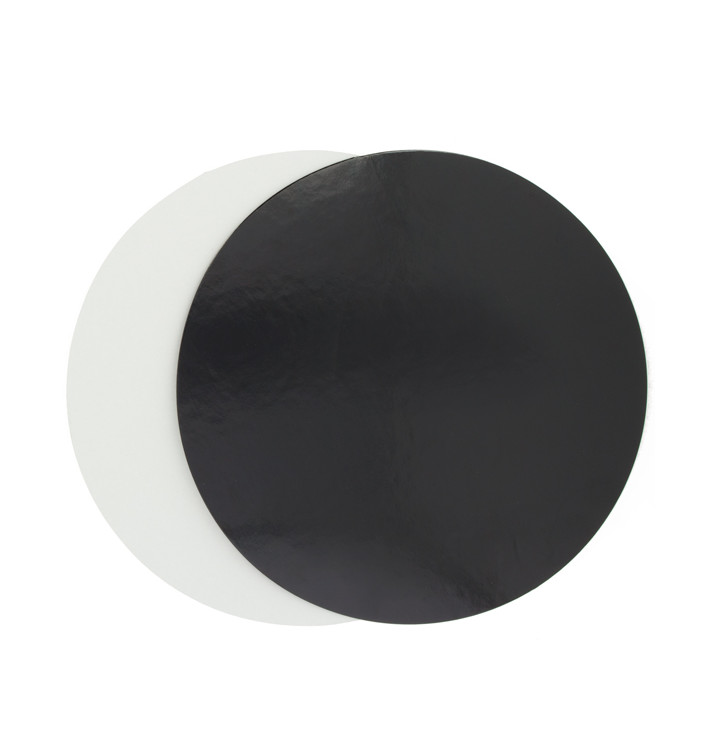 Disco de Carton Negro y Blanco 170 mm (100 Uds) Disco de Carton Negro y Blanco 170 mm (100 Uds)