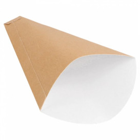Cono Kraft "Crêpes" 12x2,5x19cm 300g/m2 (100 Uds)