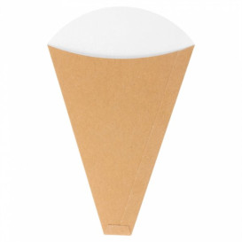 Cono Kraft "Crêpes" 12x2,5x19cm 300g/m2 (100 Uds)