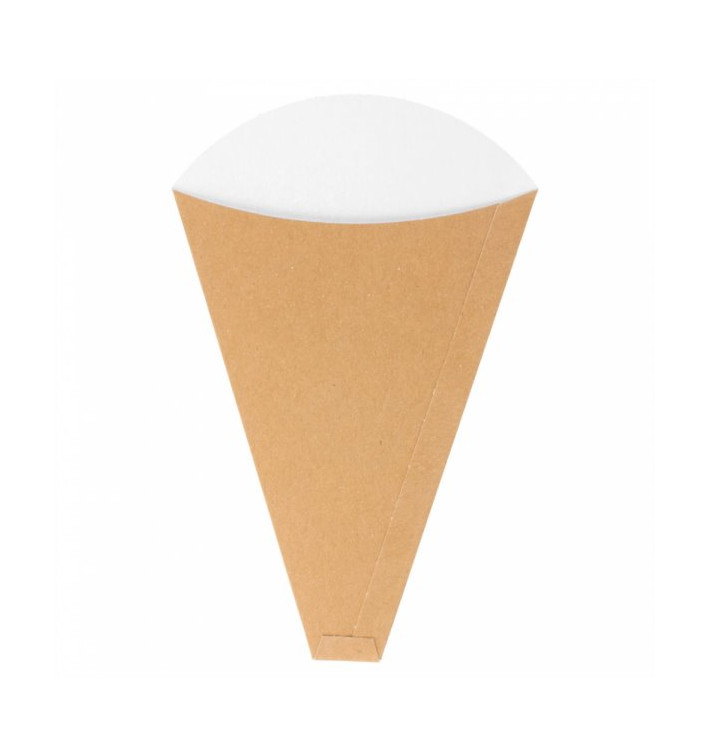 Cono Kraft "Crêpes" 12x2,5x19cm 300g/m2 (100 Uds) Cono Kraft "Crêpes" 12x2,5x19cm 300g/m2 (100 Uds)