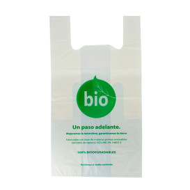 Bolsa Plastico Camiseta 100% Biodegradable 50x55cm (100 Uds)