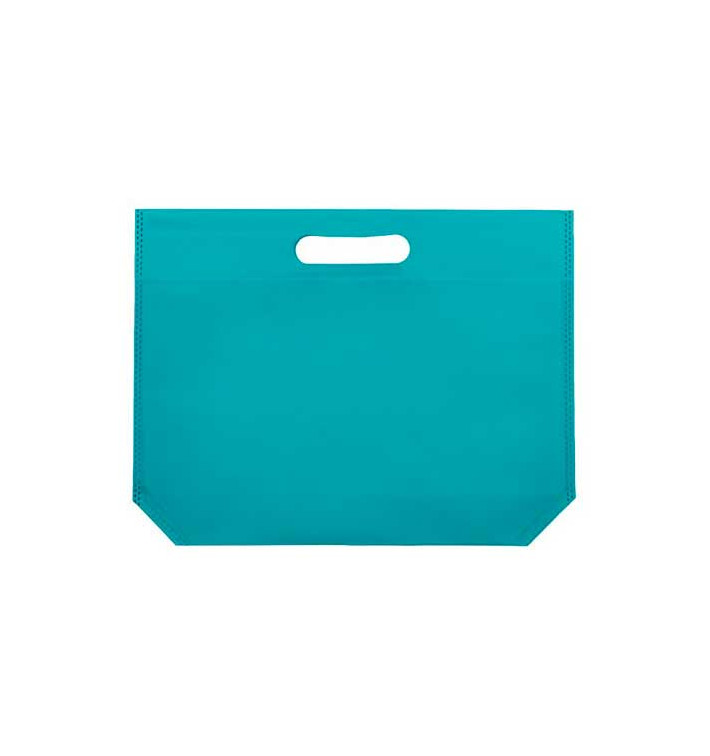 Bolsa Reutilizable Troquelada TNT Aguamarina 34+8x26cm 80g (25 Uds) Bolsa Reutilizable Troquelada TNT Aguamarina 34+8x26cm 80g (25 Uds)