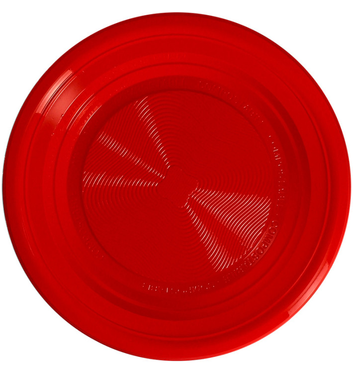 Plato Almidón Maíz PLA Llano Rojo Ø220 mm (25 Uds) Plato Almidón Maíz PLA Llano Rojo Ø220 mm (25 Uds)