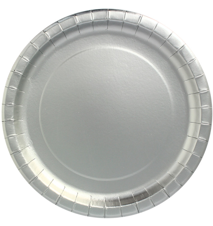 Plato de Carton Redondo "Party" Plata Ø330mm (3 Uds) Plato de Carton Redondo "Party" Plata Ø330mm (3 Uds)