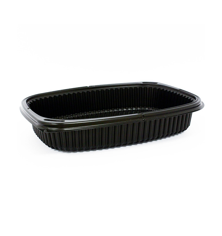 Envase Rectangular PP Negro 1250ml 255x189x45mm (40 Uds) Envase Rectangular PP Negro 1250ml 255x189x45mm (40 Uds)