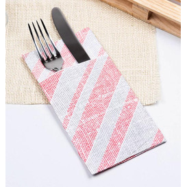 Servilleta Portacubiertos de Papel Barlovento Rojo 40x40cm (30 Uds)