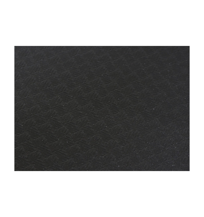 Mantel de Papel Cortado 1,2x1,2 metro Negro 40g (300 Uds) Mantel de Papel Cortado 1,2x1,2 metro Negro 40g (300 Uds)